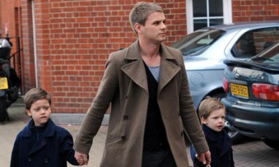 Jeff Brazier with sons Bobby and Freddy 